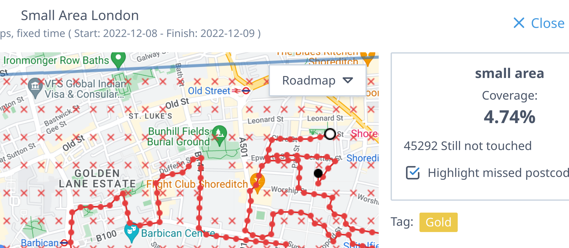 Tracking report